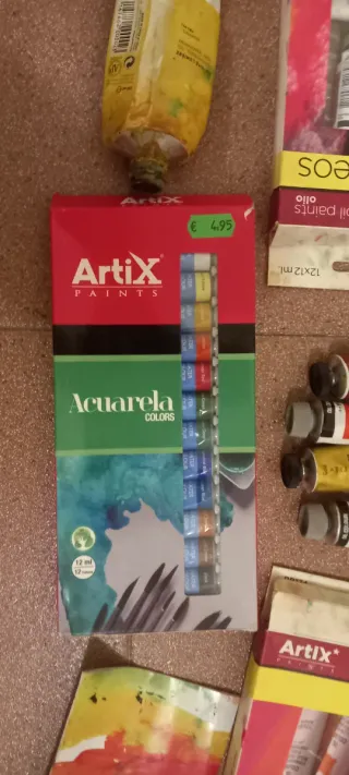 Lote Pinturas Óleo Artix +maletin 