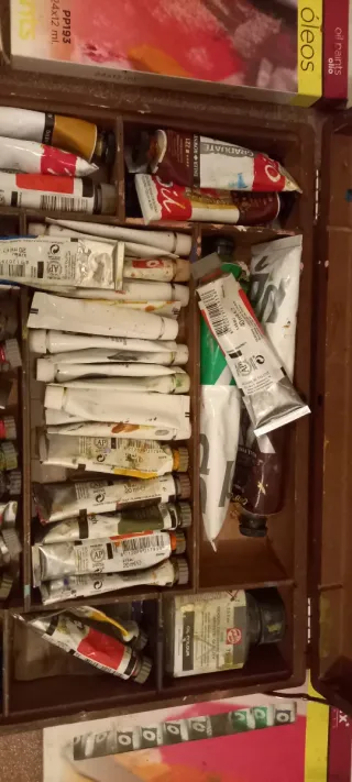 Lote Pinturas Óleo Artix +maletin 