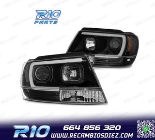 FAROS JEEP GRAND CHEROKEE 99-05 TUBE LIGHT NEGROS