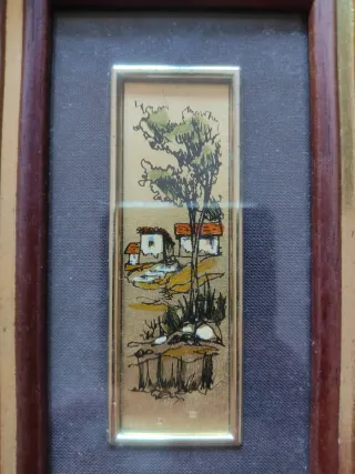 Quadretto Pierre Bonnet in oro e legno