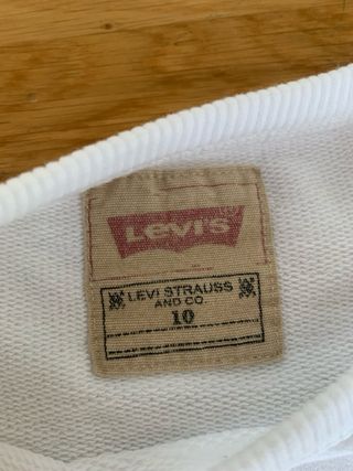 Sudadera Levi's Blanca Logo Rojo