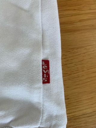 Sudadera Levi's Blanca Logo Rojo