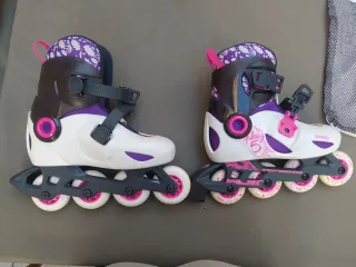 Patines Oxelo niña + Protecciones + Casco