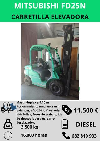 Carretilla Elevadora Mitsubishi FD25N
