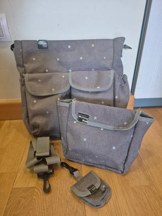 Walking Mum Bolso Paseo Estrellas blancas/Gris
