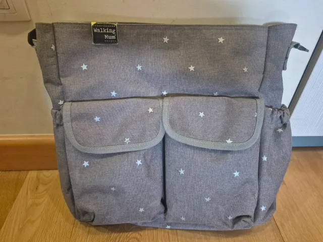 Walking Mum Bolso Paseo Estrellas blancas/Gris