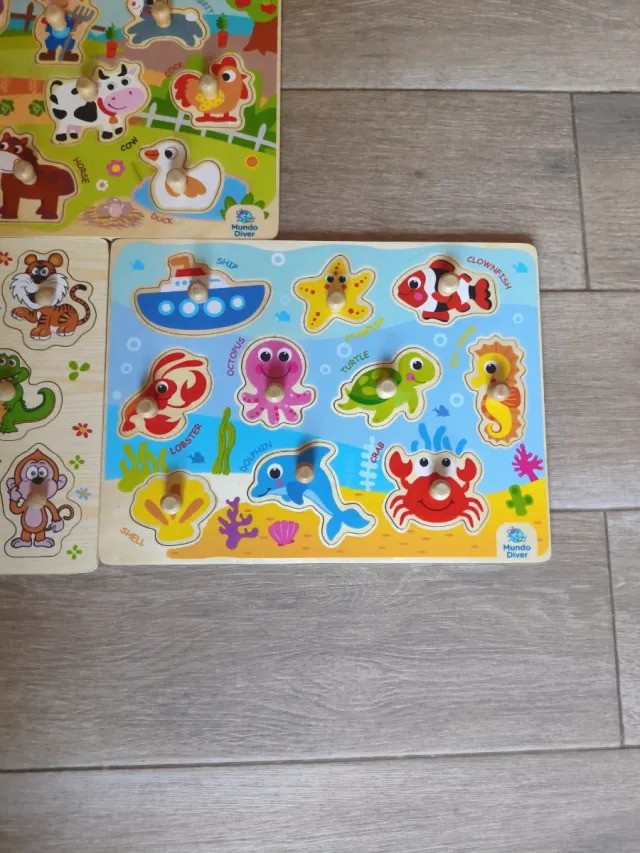 Puzzles de madera educativos animales