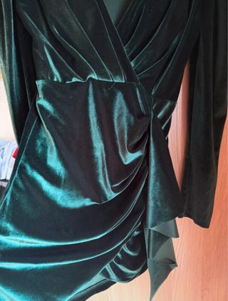 Vestito velluto verde smeraldo