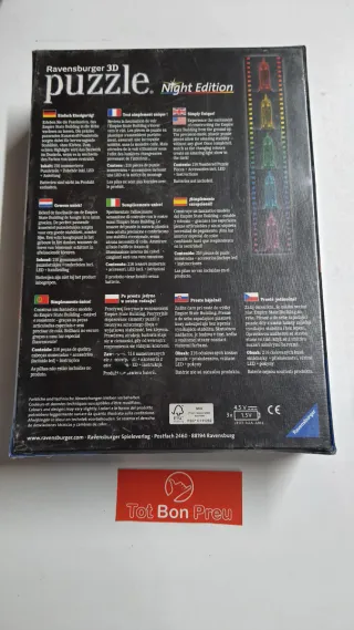 Puzzle 3D Ravensburger Empire State Building Noche