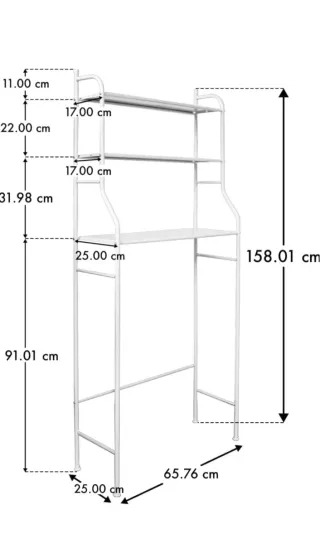 Estantería para lavadora/baño metálica