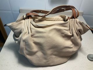 Bolso Pergolesi Piel Beige Marrón Grande