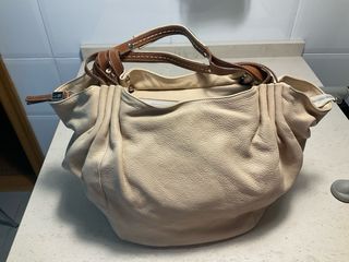 Bolso Pergolesi Piel Beige Marrón Grande
