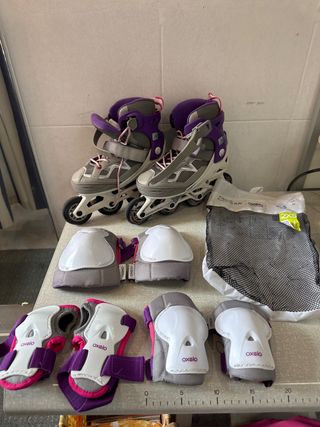 Patines Oxelo Talla 32-35 + Protecciones