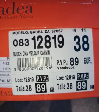 Zapatos Gadea Ante Rojo Cuña