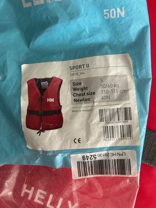 Chaleco flotador Helly Hansen rojo