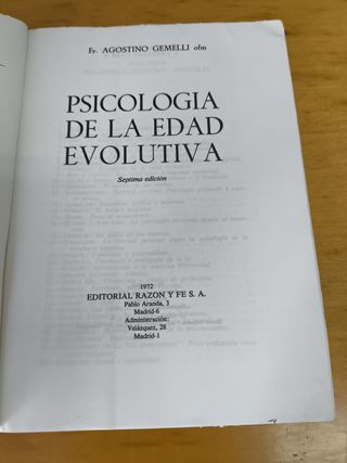 Psicología de la edad evolutiva.