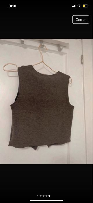 Top chaleco Zara Negro Talla S