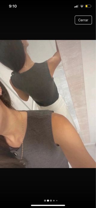 Top chaleco Zara Negro Talla S