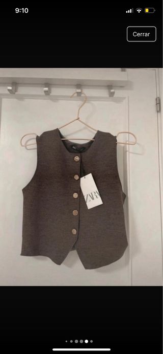 Top chaleco Zara Negro Talla S