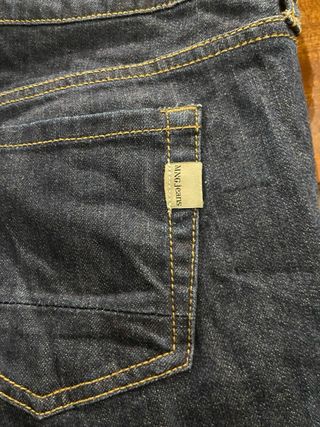 Pantalón Vaquero Mango Mujer Azul
