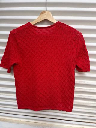 Camiseta Mango Roja Manga Corta