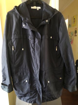 Parka Zara Azul Marino Talla XL