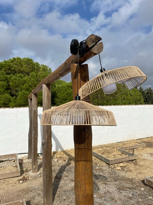 LAMPARA DE TECHO MIMBRE