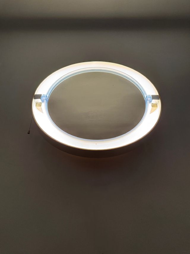 Espejo Space Age retro iluminado Allibert 70s 