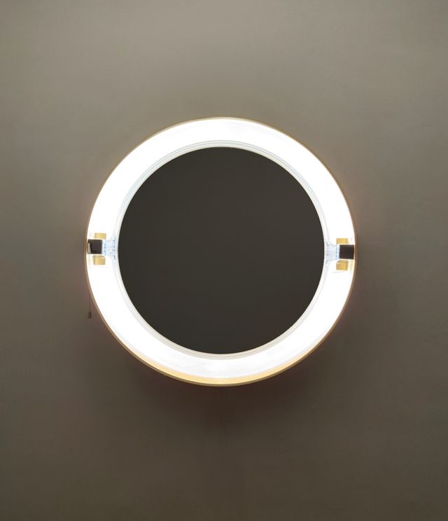 Espejo Space Age retro iluminado Allibert 70s 