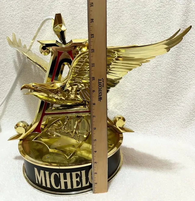 Lámpara Vintage Michelob Águila Dorada