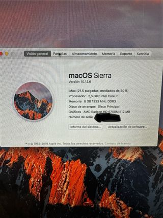 iMac 21,5 2011 en perfecto estado listo para usar