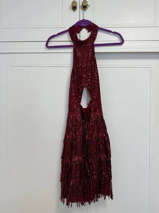 Vestido lentejuelas rojo Shein