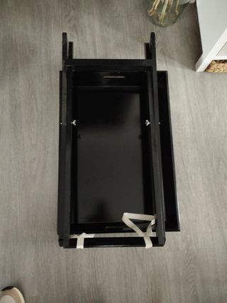 Mesa auxiliar plegable negra