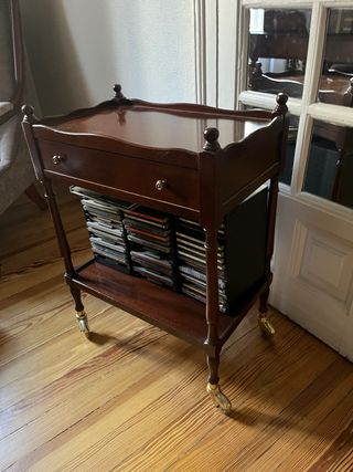 Mesita auxiliar madera con ruedas