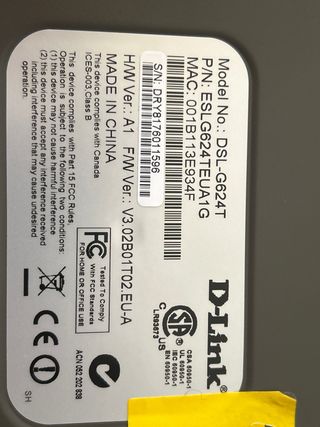 Router D-Link Wireless G ADSL2+ Modem