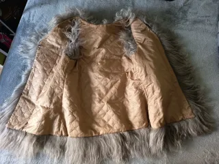 Chaleco ropa de pelo lana y piel cordero auténtica