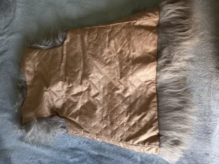 Chaleco ropa de pelo lana y piel cordero auténtica