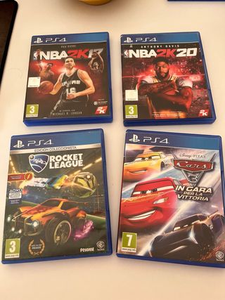 Pack PS4: NBA 2K17, NBA 2K20, Rocket League, Cars3