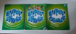 3 libros  de ingles Super Minds Level 2 Workbook w