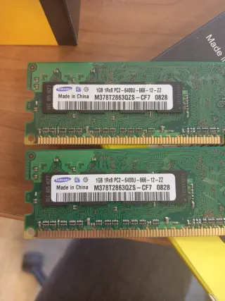Memoria RAM Samsung 1GB PC2-6400U-666-12-ZZ