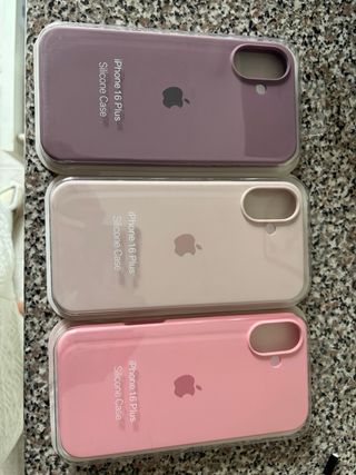 Cover iPhone 16 Plus Silicone Apple Rosa
