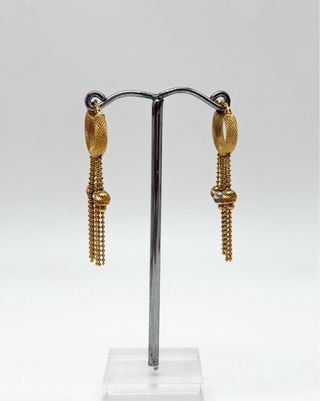Pendientes de dama de oro 18k