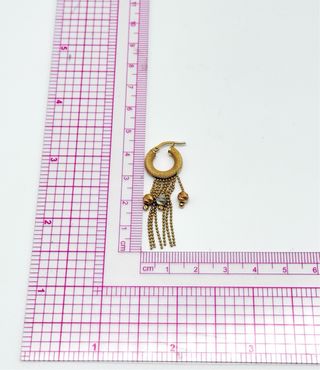 Pendientes de dama de oro 18k