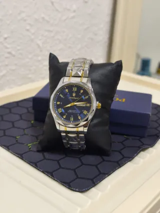 Reloj poedagar Hombre Oro Plata