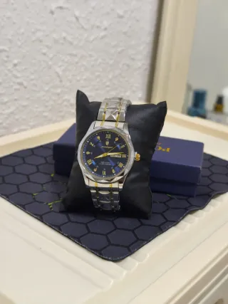 Reloj poedagar Hombre Oro Plata