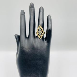 LANZADERA PEQUEÑA 4 PIEDRAS AZUL 18K