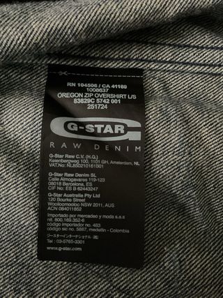 Chaqueta vaquera hombre de G-Star Raw (XL)