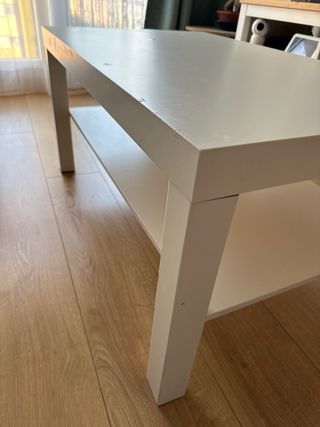 Mesa auxiliar Lack Ikea blanca