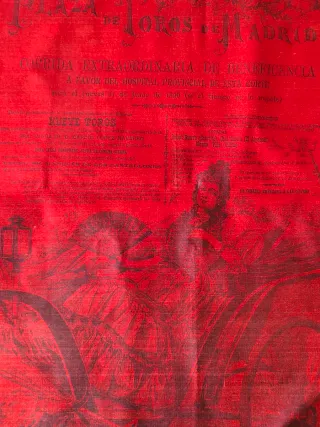 Cartel Taurino Madrid 1896 Seda Guerrita