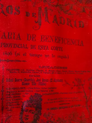 Cartel Taurino Madrid 1896 Seda Guerrita